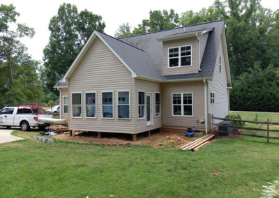 exterior view of the sunroom project