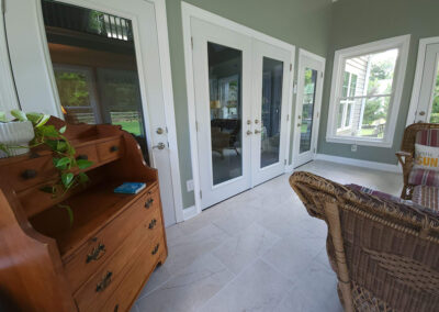interior view of the finished sunroom remodel project