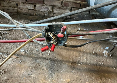 crawl space electrical connections become dangerous with excessive moisture and rotting environment