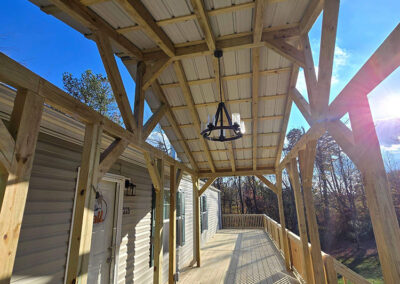 boardwalk style custom deck construction lewisville nc