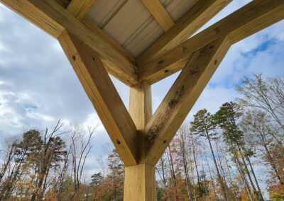 custom post and beam on roofing for custom deck home addition for outdoor living