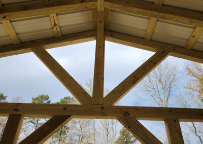 custom post and beam on roofing for custom deck home addition for outdoor living