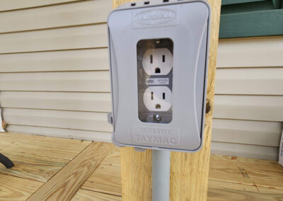 electrical package on custom winston-salem deck