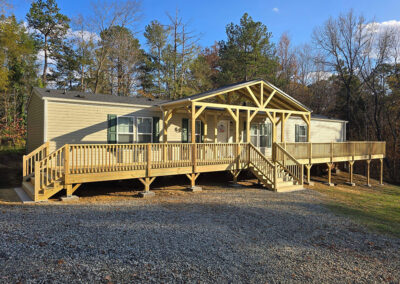 prefab home custom deck built in Clemmons, NC