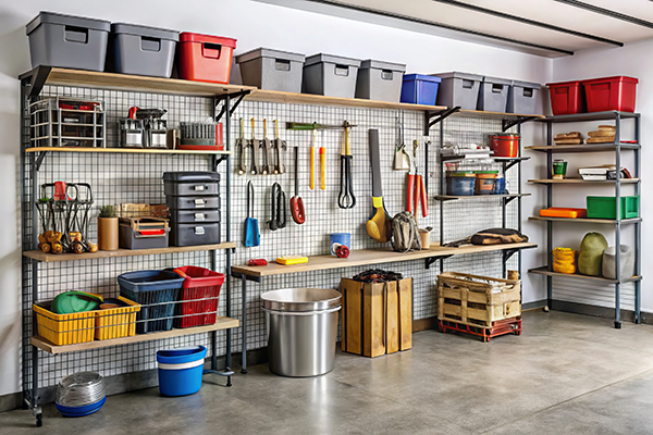 custom garage shelving installation