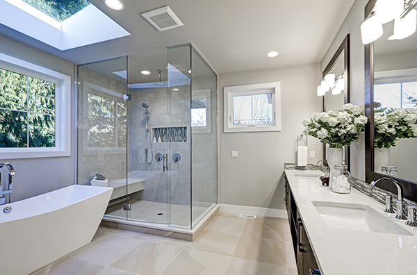 modern bathroom remodeling project